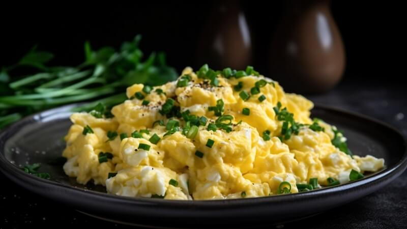 Jajecznica na patelni z ziołami